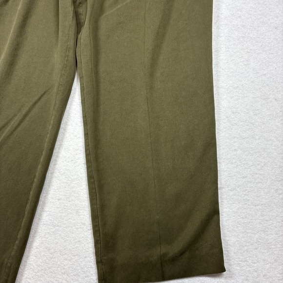 Tommy Bahama Men's Silk Pleated Dress Pants 36x27 Khaki Green Relaxed Fit - Picture 3 of 14
